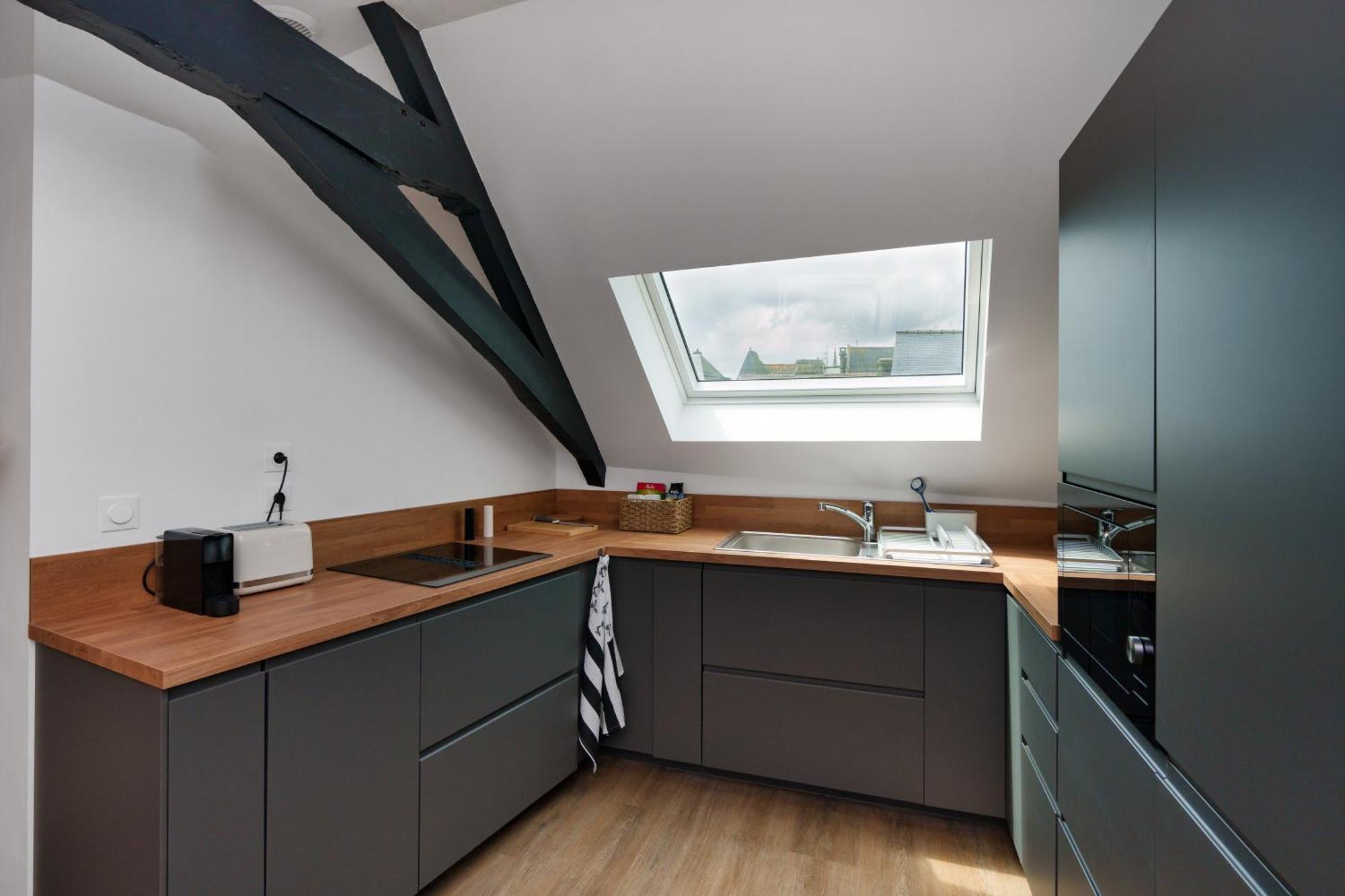 Ferienwohnung Dans Les Airs Quimper Exterior foto